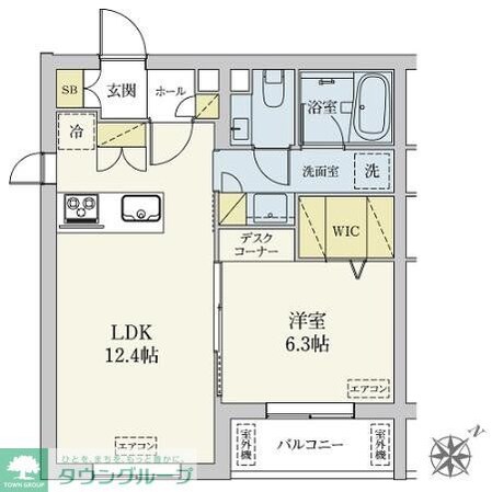 カスタリア旗の台の物件間取画像